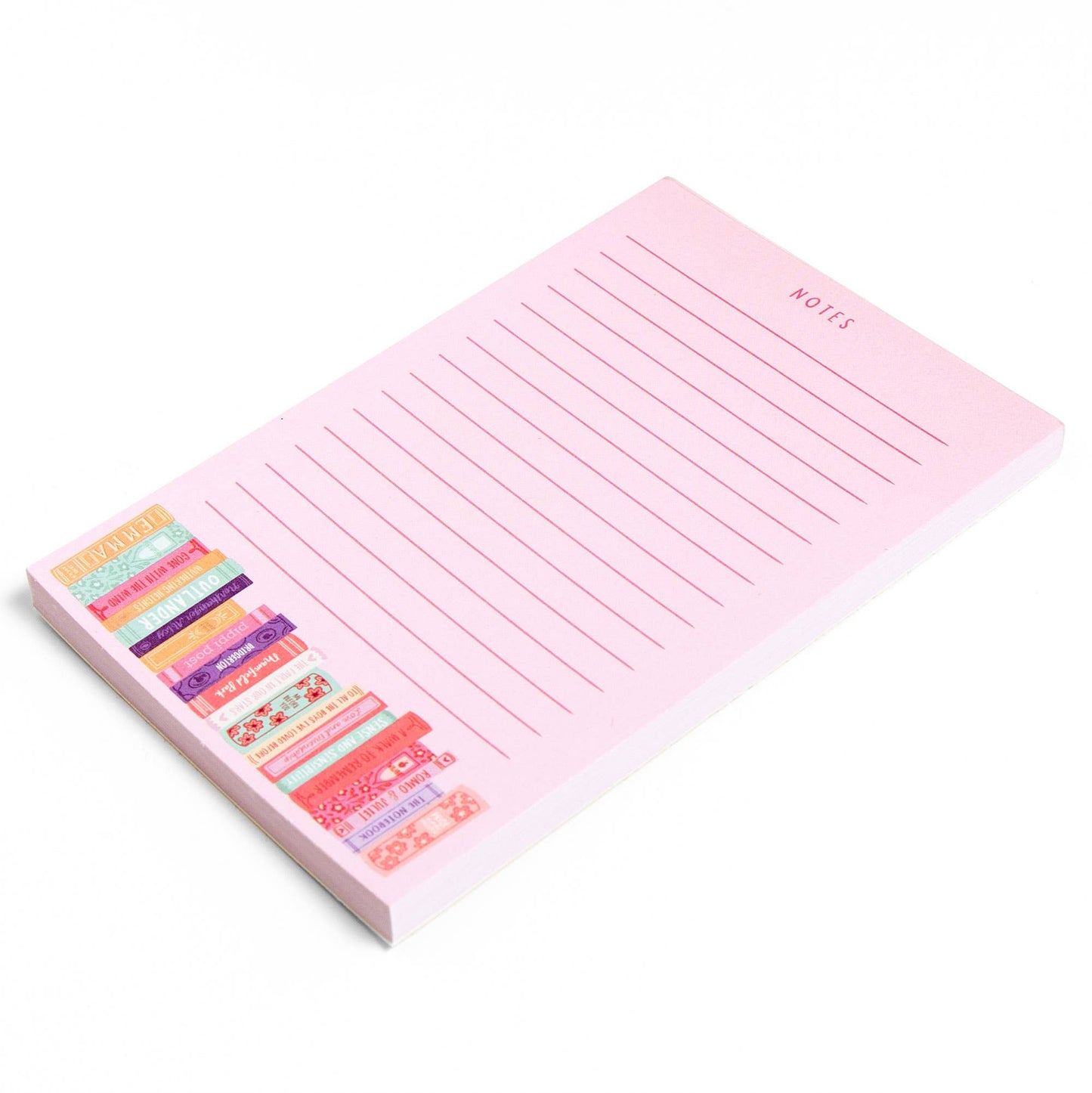 Romance Novels Bookshelf 4x6 Notepad