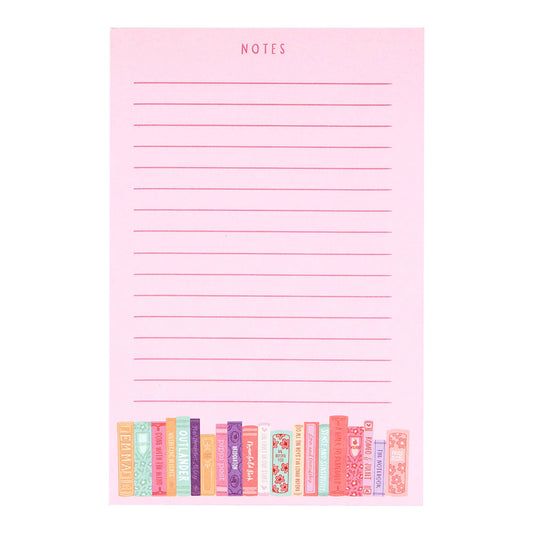 Romance Novels Bookshelf 4x6 Notepad