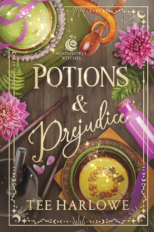 Potions & Prejudice: A Cozy Fantasy Romance (Moonflower Witches) cover image