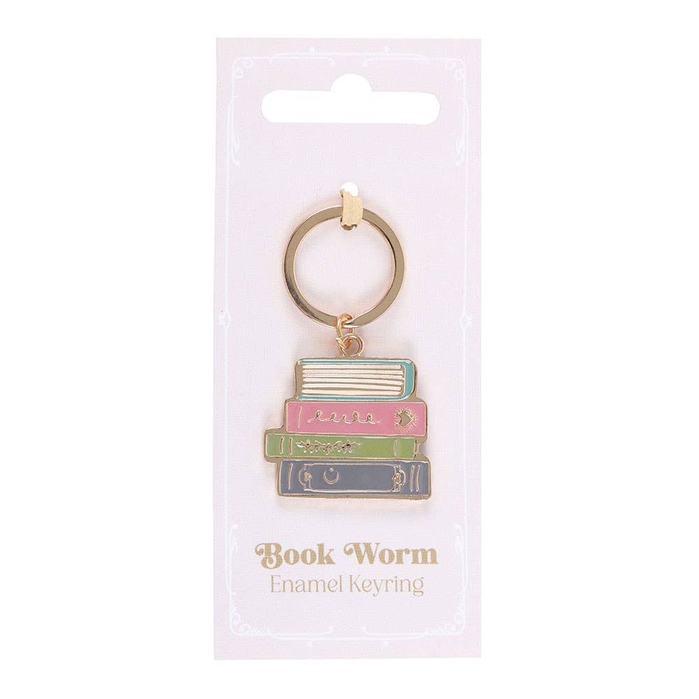 Book Worm Alloy Keyring